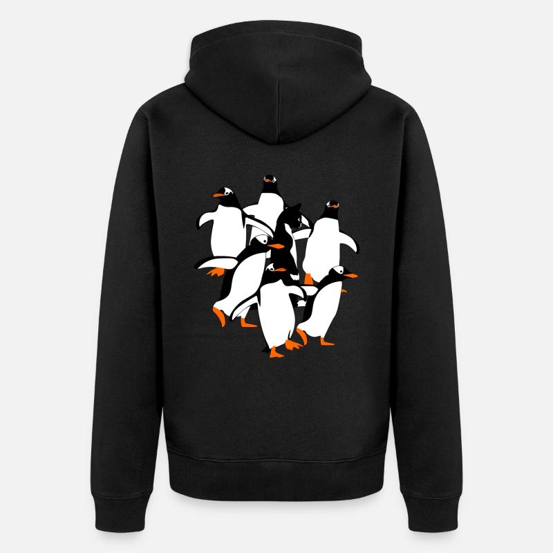 Pingouins pingouins - Veste à capuche bio Premium Unisexe - noir