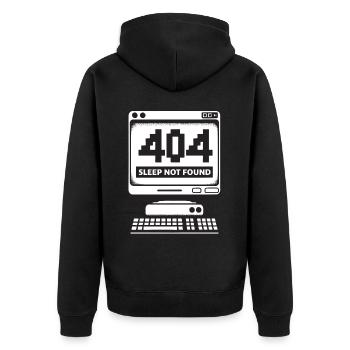 404 Sleep Not Found Drôle de programmateur d’insomnie - Veste à capuche bio Premium Unisexe - noir - Dos - Nico (187cm)