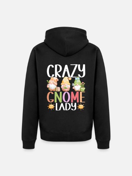 Gartenzwerge Gartenarbeit - Unisex Premium Bio Zip Hoodie - Schwarz