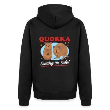 Quokka kangourou à queue courte Quokkas cadeau - Veste à capuche bio Premium Unisexe - noir - Dos - Nico (187cm)