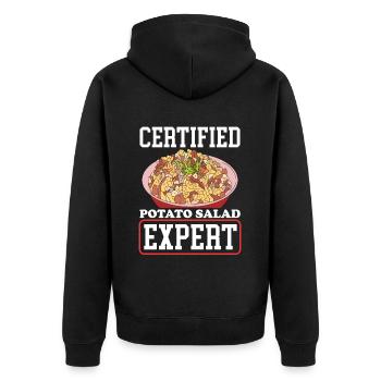 Salade de pommes de terre Expert salade de pommes de terre cadeau - Veste à capuche bio Premium Unisexe - noir - Dos - Nico (187cm)