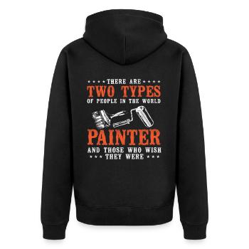 House Painter Decorator There Are - Unisex Premium Organic Zip Hoodie - black - Back - Nico (187cm)