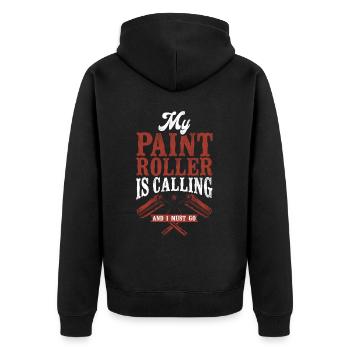 House Painter Decorator My Paint - Unisex Premium Bio Zip Hoodie - Schwarz - Hinten - Nico (187cm)
