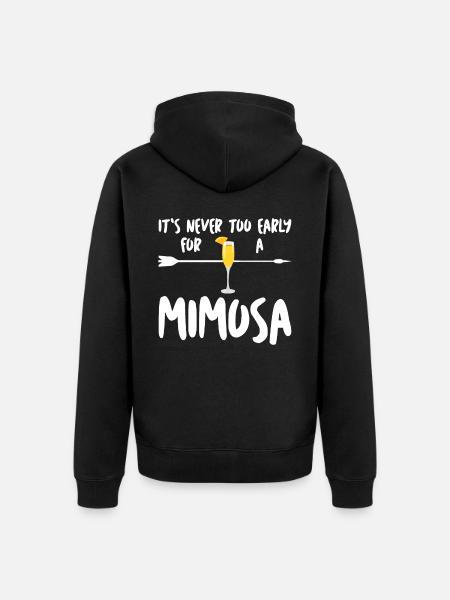 Mimosen Brunch Mimosa - Unisex Premium Organic Zip Hoodie - black