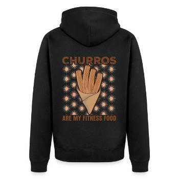 Churros Joke Churrería - Veste à capuche bio Premium Unisexe - noir - Dos - Nico (187cm)