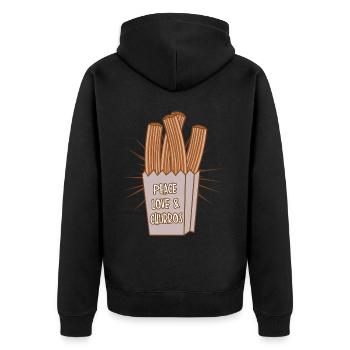 Churrería Churros - Veste à capuche bio Premium Unisexe - noir - Dos - Nico (187cm)