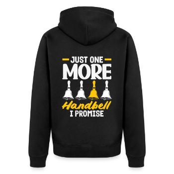 Choral Musical Instrument Hand Bell - Unisex Premium Organic Zip Hoodie - black - Back - Nico (187cm)