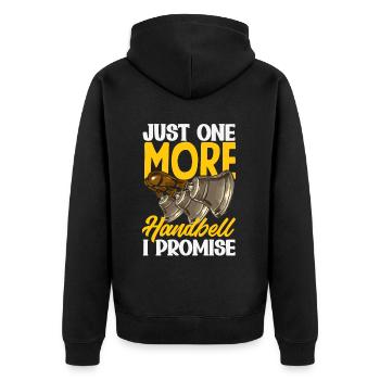 Choral Musical Instrument Hand Bell - Unisex Premium Organic Zip Hoodie - black - Back - Nico (187cm)