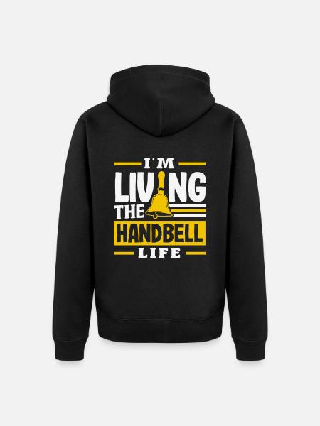 Chormusikinstrument Handglocke - Unisex Premium Bio Zip Hoodie - Schwarz