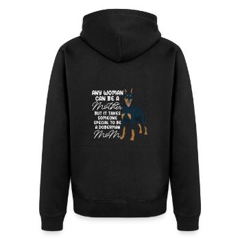 Doberman chien chiens cadeau pour animaux de compagnie - Veste à capuche bio Premium Unisexe - noir - Dos - Nico (187cm)