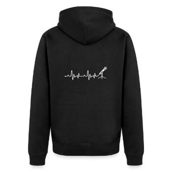 Chanteur chanteur chanteur musicien cadeau - Veste à capuche bio Premium Unisexe - noir - Dos - Nico (187cm)
