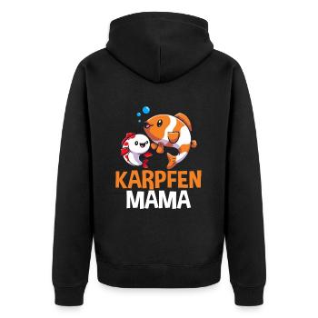 Maman carpe - Veste à capuche bio Premium Unisexe - noir - Dos - Nico (187cm)
