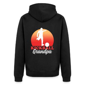 Kickball grand-père Kickballer Kickball joueur cadeau - Veste à capuche bio Premium Unisexe - noir - Dos - Nico (187cm)