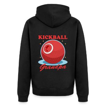 Kickball grand-père Kickball joueur Kickballer cadeau - Veste à capuche bio Premium Unisexe - noir - Dos - Nico (187cm)