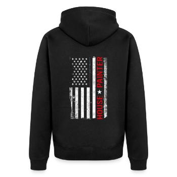 House Painter Decorator American - Unisex Premium Organic Zip Hoodie - black - Back - Nico (187cm)