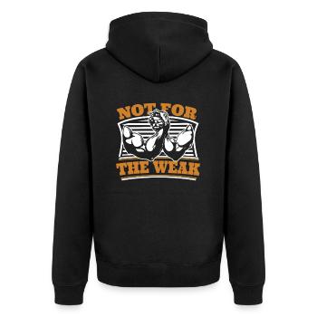 Pas pour les techniques faibles Exercice Entraîneur Bras - Veste à capuche bio Premium Unisexe - noir - Dos - Nico (187cm)