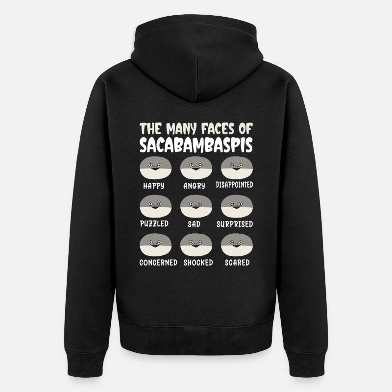 Drôle De Poisson Meme - Veste à capuche bio Premium Unisexe - noir