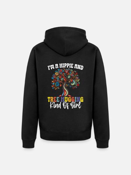 Baumschützer und Umweltschützer - Unisex Premium Bio Zip Hoodie - Schwarz