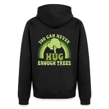 Tree conservationists and environmentalists - Unisex Premium Organic Zip Hoodie - black - Back - Nico (187cm)