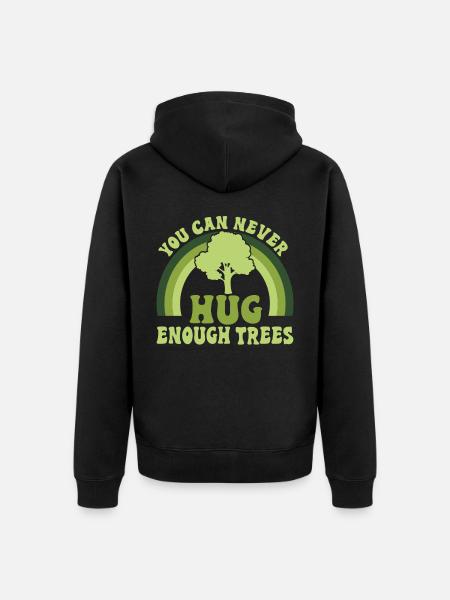 Baumschützer und Umweltschützer - Unisex Premium Bio Zip Hoodie - Schwarz