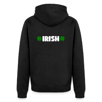 Accessoires de la Saint-Patrick Irlande Shamrock décoration - Veste à capuche bio Premium Unisexe - noir - Dos - Nico (187cm)