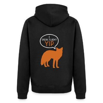 Cadeaux amusants pour les amoureux du renard - Veste à capuche bio Premium Unisexe - noir - Dos - Nico (187cm)