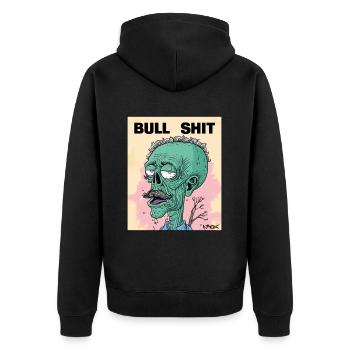 Bullshit Art Cartoon Crâne Zombie - Veste à capuche bio Premium Unisexe - noir - Dos - Nico (187cm)