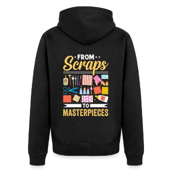Paper Crafting Cardmaker Handmade Crafter Card - Unisex Premium Organic Zip Hoodie - black - Back - Nico (187cm)