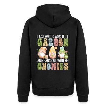 Nains de jardin Jardinage - Veste à capuche bio Premium Unisexe - noir - Dos - Nico (187cm)