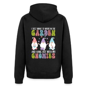 Nains de jardin Jardinage - Veste à capuche bio Premium Unisexe - noir - Dos - Nico (187cm)