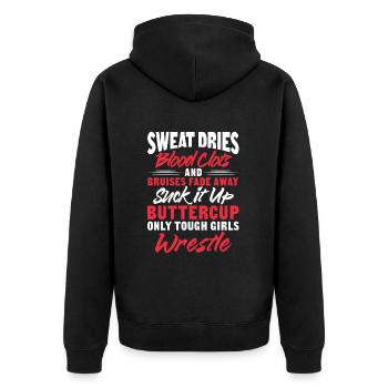 Lutteur lutteur Fight Wrestling Ringer cadeau - Veste à capuche bio Premium Unisexe - noir - Dos - Nico (187cm)