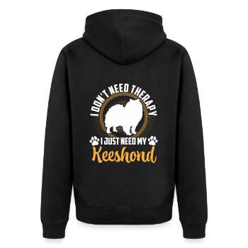 Wolfsspitz n’a besoin que de Wolfsspitz allemand - Veste à capuche bio Premium Unisexe - noir - Dos - Nico (187cm)