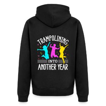 Fête d’anniversaire trampoline - Veste à capuche bio Premium Unisexe - noir - Dos - Nico (187cm)