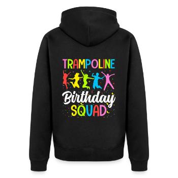Fête d’anniversaire trampoline - Veste à capuche bio Premium Unisexe - noir - Dos - Nico (187cm)