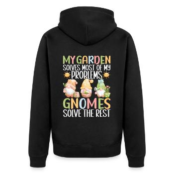 Nains de jardin Jardinage - Veste à capuche bio Premium Unisexe - noir - Dos - Nico (187cm)