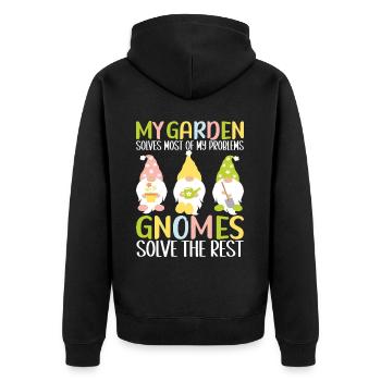 Nains de jardin Jardinage - Veste à capuche bio Premium Unisexe - noir - Dos - Nico (187cm)