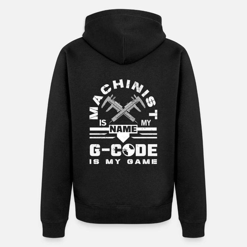 Machiniste CNC drôle - Veste à capuche bio Premium Unisexe - noir