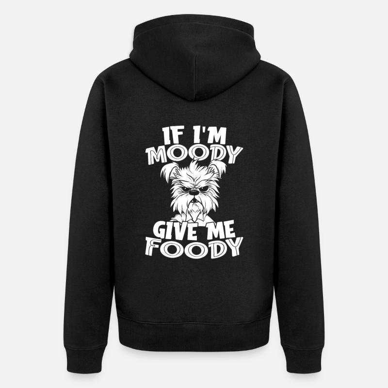 Yorkshire Terrier Drôle - Veste à capuche bio Premium Unisexe - noir
