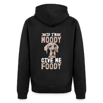 Dogue Allemand Drôle Si Je Suis De Mauvaise Humeur Donnez-Moi Gourmand - Veste à capuche bio Premium Unisexe - noir - Dos - Nico (187cm)