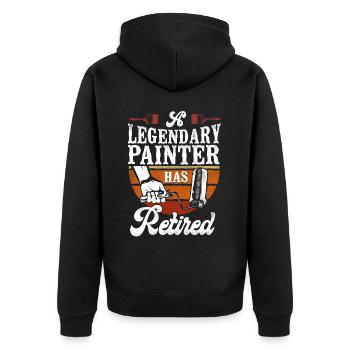 House Painter Decorator Retirement - Unisex Premium Bio Zip Hoodie - Schwarz - Hinten - Nico (187cm)