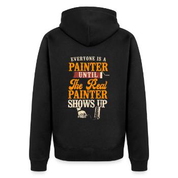 House Painter Decorator Everyone - Unisex Premium Bio Zip Hoodie - Schwarz - Hinten - Nico (187cm)