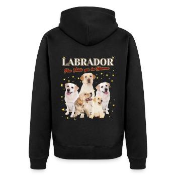 Labrador plus fidèle que les Hommes - Veste à capuche bio Premium Unisexe - noir - Dos - Nico (187cm)