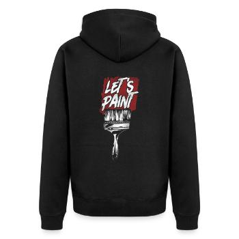 House Painter Decorator Let's - Unisex Premium Bio Zip Hoodie - Schwarz - Hinten - Nico (187cm)