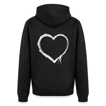 House Painter Decorator Heart - Unisex Premium Organic Zip Hoodie - black - Back - Nico (187cm)