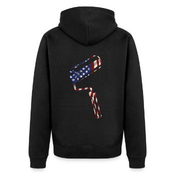 House Painter Decorator Paint - Unisex Premium Bio Zip Hoodie - Schwarz - Hinten - Nico (187cm)