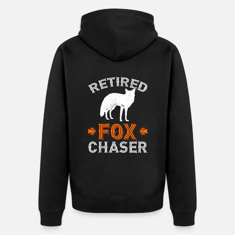 Cadeaux de chasse au renard - Veste à capuche bio Premium Unisexe - noir