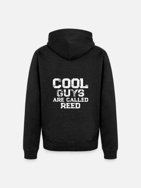 Cool guys are called Reed - Unisex Premium Organic Zip Hoodie - black
