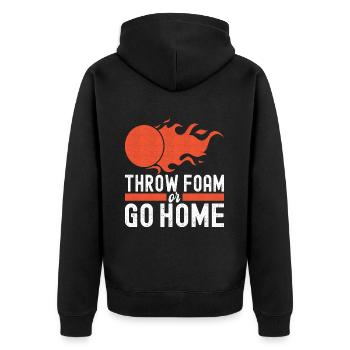 Dodgeball Dodgeball - Unisex Premium Organic Zip Hoodie - black - Back - Nico (187cm)