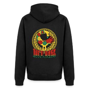 Sankofa Symbol Ghana Turn Back Move Forward - Unisex Premium Organic Zip Hoodie - black - Back - Nico (187cm)