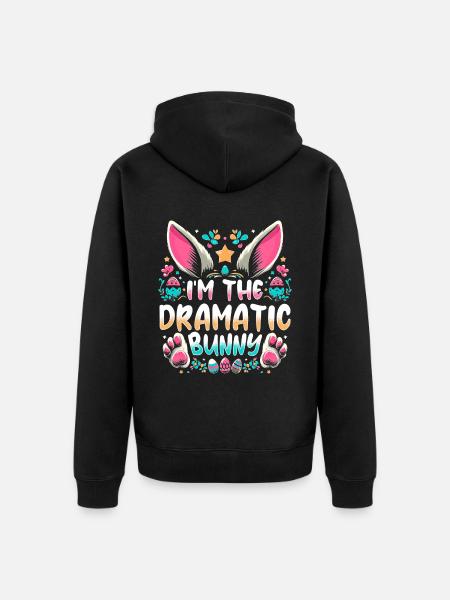 I'm The Dramatic Bunny - Unisex Premium Organic Zip Hoodie - black